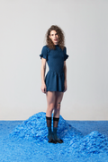 Vestido Frock Azul-Petróleo